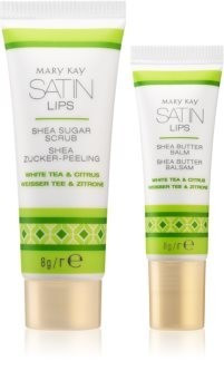 Набір для губ з олією ши Mary Kay Satin Lips, Білий чай і Цитрус, 8+8 г, 094710, фото 1