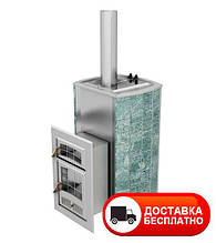 Піч для лазні Інфініті 30 VVD облицювання серпентиніт із закритою кам'янкою
