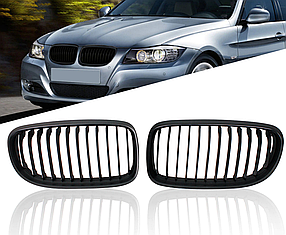 Решітка ноздрі BMW (БМВ) 3 series Е90 Е91 LCI (2009-2012) Матова Рестайл