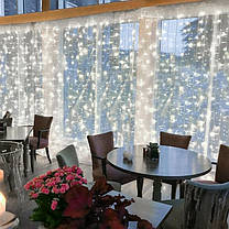 Гірлянда Водоспад світлодіодна 3х1,5 метра 400 Led Білий, фото 5
