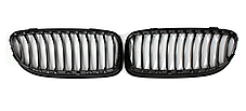 Решітка ноздрі радіатора BMW (БМВ) 3 series Е90 Е91 (2009-2012) Чорний Глянець LCI, фото 3