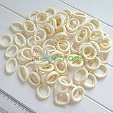 Резинка для волосся 3,5 см, МОЛОЧНА, 1 шт, фото 2