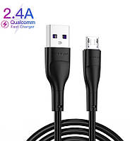 Кабель USB - microUSB (1m) Fast Charging дата провод быстрой зарядки передачи данных для телефона смартфона