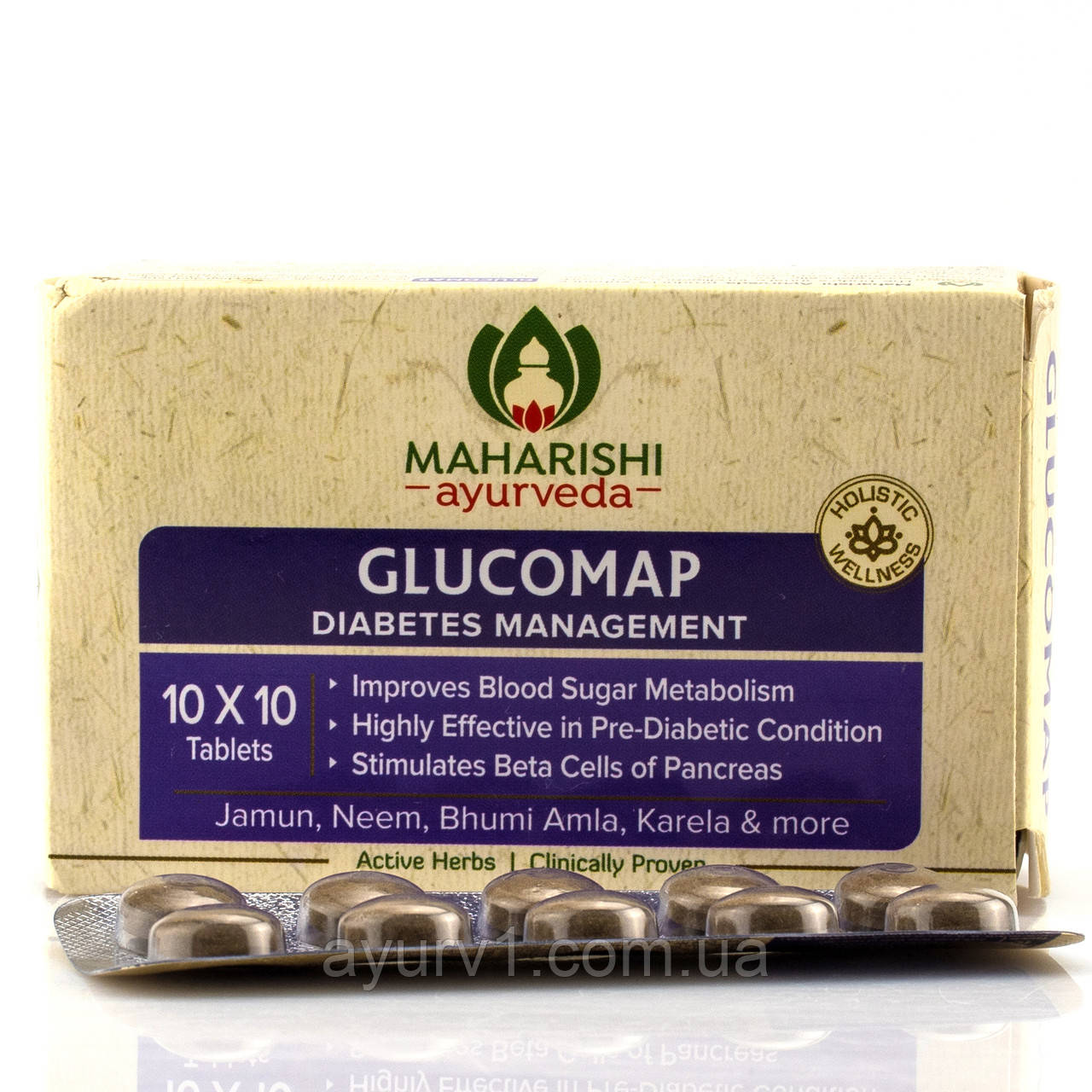 Глюкомап, Махариша аюрведа / Glukomap, Maharishi Ayurveda /100 таб