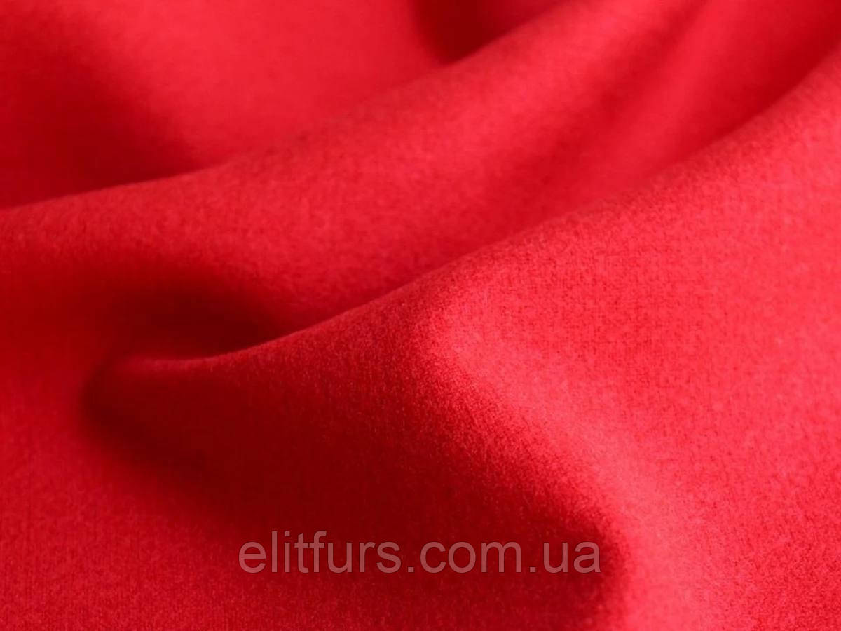 Пальтовая тканина червоного кольору