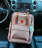 Рюкзак Kanken Classic pink rainbow 16 литров портфель канкен класик розовый