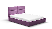 Ліжко двоспальне Чикаго, двоспальне ліжко з м'яким узголів'ям для спальні 180х200