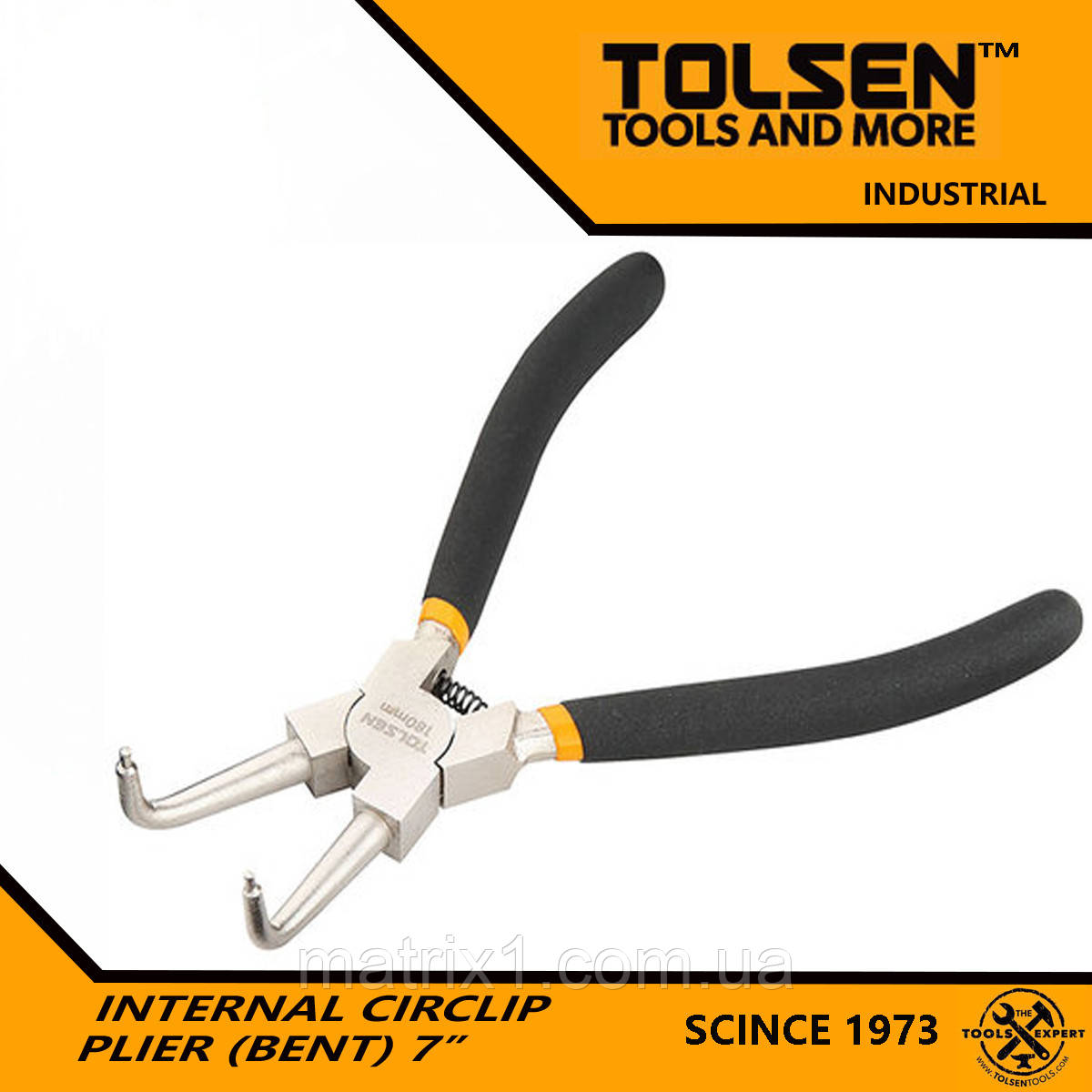 Знімачі внутрішніх стопорних кілець, загнуті 165 мм TOLSEN, фото 1