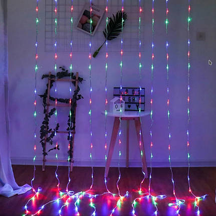 Гірлянда Водоспад світлодіодна 3х1,5 метра 400 Led Мультик, фото 2