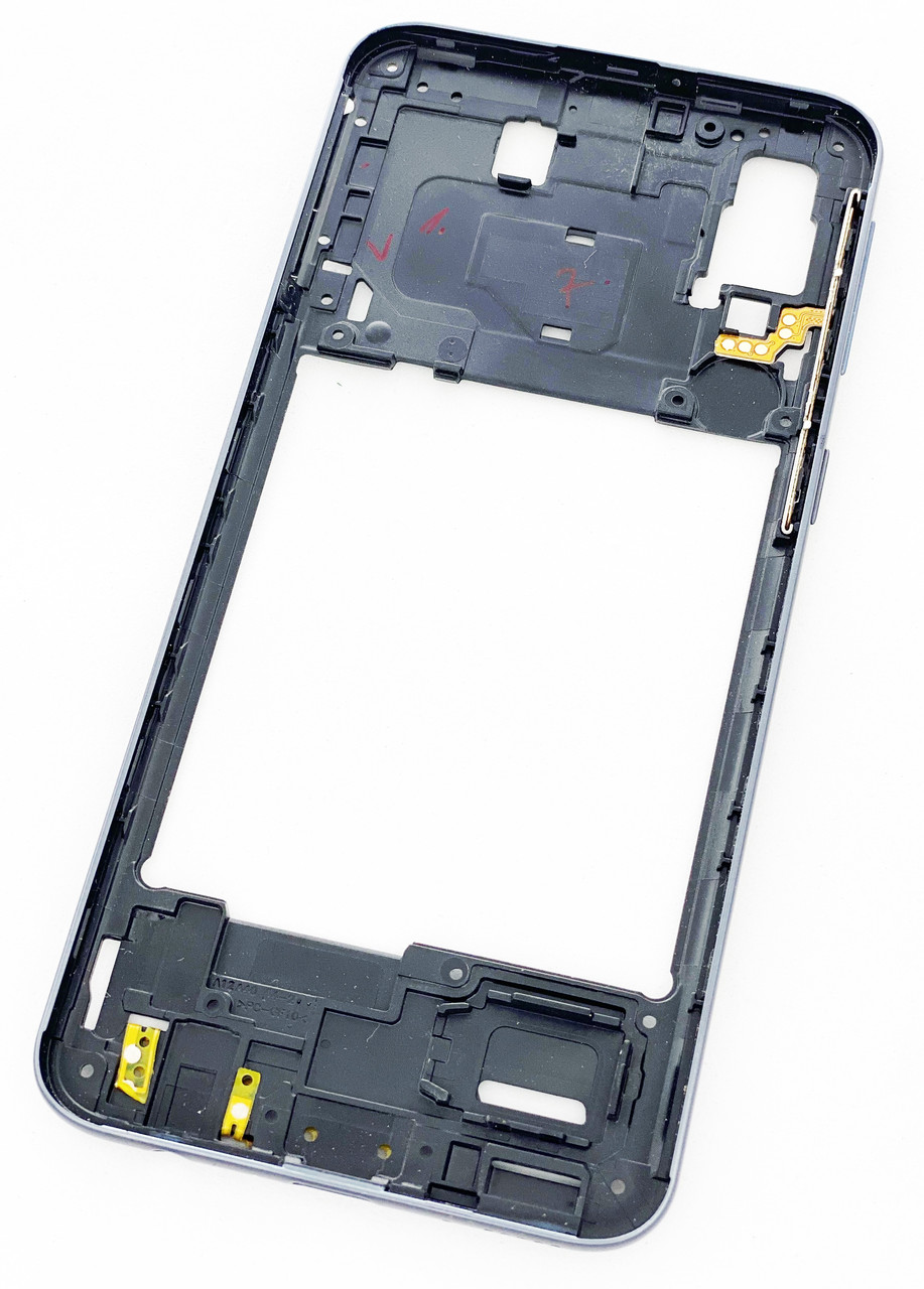 Рамка корпусу Samsung A405F Galaxy A40 2019, чорна, фото 1