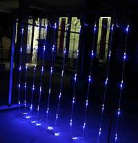 Гірлянда Водоспад світлодіодна 3х1,5 метра 300 Led Синій, фото 3