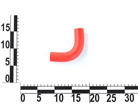 Патрубок пічки ГАЗ 3308 підвідний, силікон, червоний, фото 2