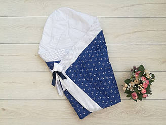 Конверт на виписку "Морячок-6" (осінь/весна) синій