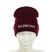 Молодежная шапка "Balenciaga" бордо