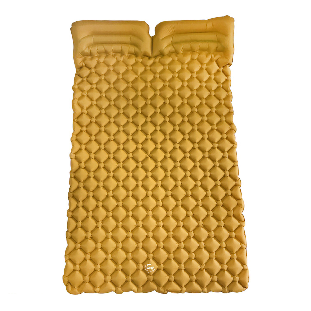 Двомісний надувний карімат похідний, туристичний WCG для кемпінгу (жовтий), фото 1