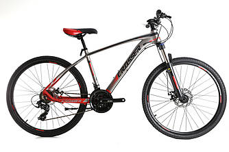 Велосипед найнер Crosser X880 29" (рама 17, 21S) Hidraulic Shimano 2021 сіро-червоний