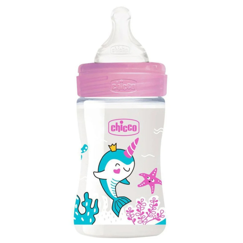Пляшка пластикова 150 мл Chicco Well-Being Physio Colors 0m+ (8058664129447)