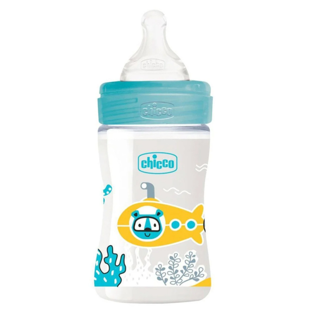 Пляшка пластикова 150 мл Chicco Well-Being Physio Colors 0m+ (8058664129454)