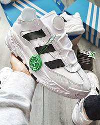 Чоловічі кросівки Adidas Niteball White Адідас білі молодіжні модні для хлопців