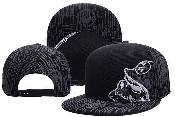 Кепка Snapback Metal Mulisha Череп Чорна з білим малюнком