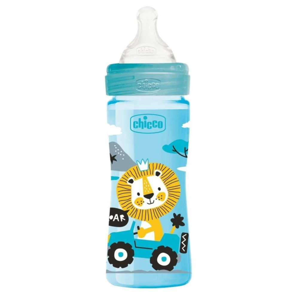 Пляшка пластикова 250 мл Chicco Well-Being Physio Colors 2m+ (8058664129478)