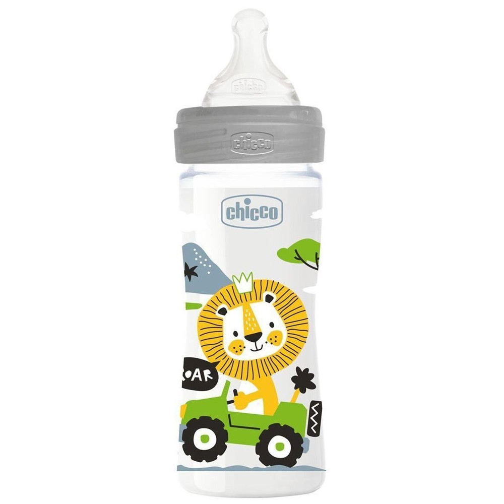 Пляшка пластикова 250 мл Chicco Well-Being Physio Colors 2m+ (8058664129485)