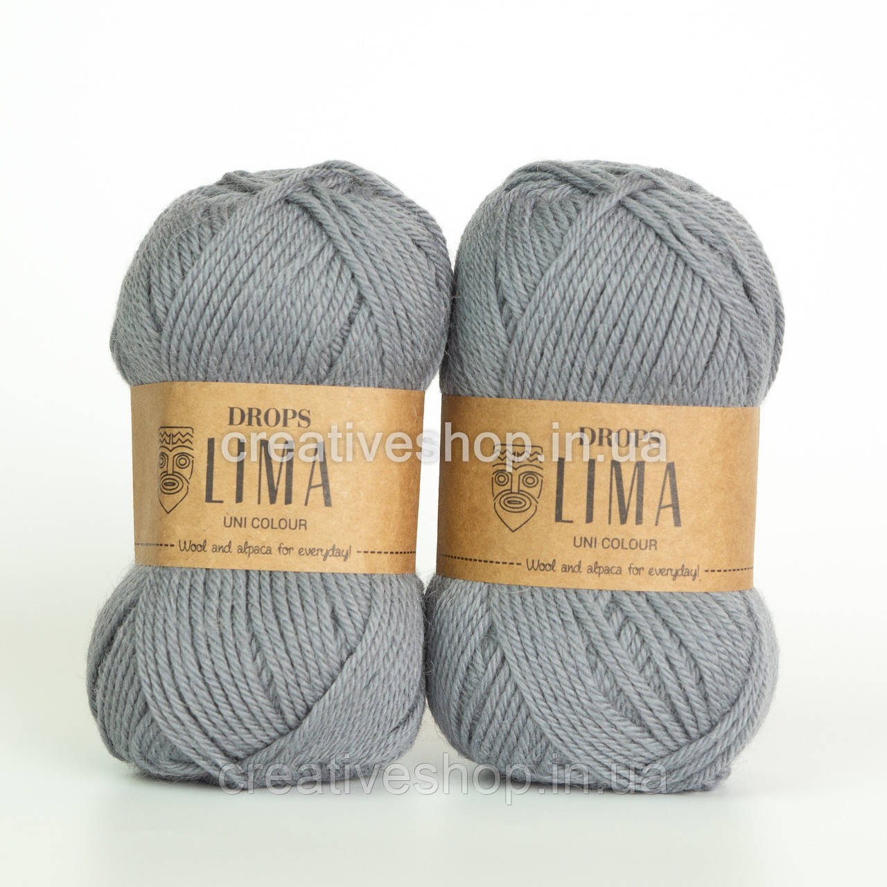 Пряжа Drops Lima (колір 8465 medium grey)
