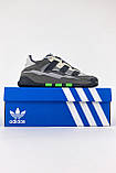 Чоловічі кросівки Adidas Niteball Grey Black, сірі замшеві кросівки адідас найтбол, фото 2
