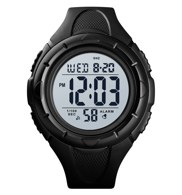 Skmei 1535 Dive чорні з білим чоловічі спортивні годинник., фото 1