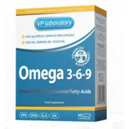 Омега-3-6-9 VP laboratory Omega 3-6-9 60 капс Жирні кислоти, фото 2