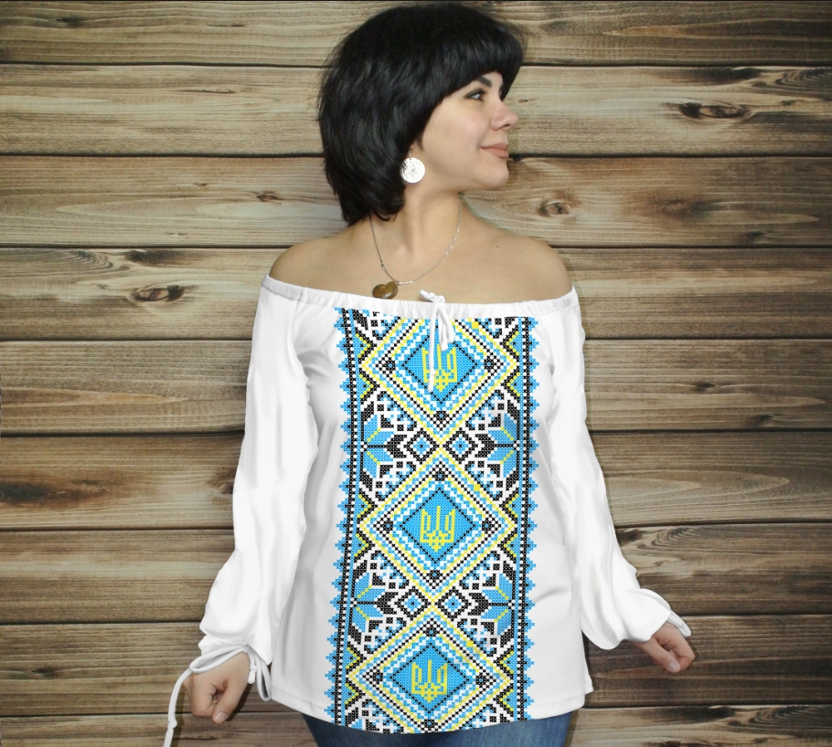 Блуза-туніка Carmen Український герб, всі розміри ВСІ Розміри, фото 1