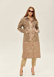 Демісезонний комбінований утеплений плащ 150 (42-50р) у кольорах