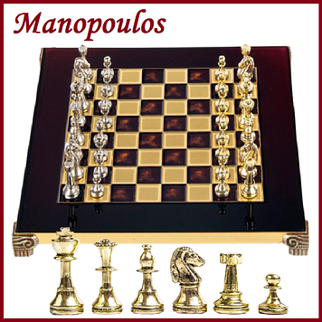 Шахи класичні подарункові виробництва Греція MANOPOULOS 3.9 кг 28х28 см