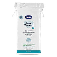 Салфетки хлопковые Chicco Baby Moments 60 шт. (8058664138722)