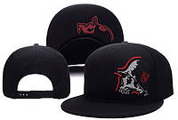 Кепка Snapback Metal Mulisha Череп Чорна з Червоним малюнком