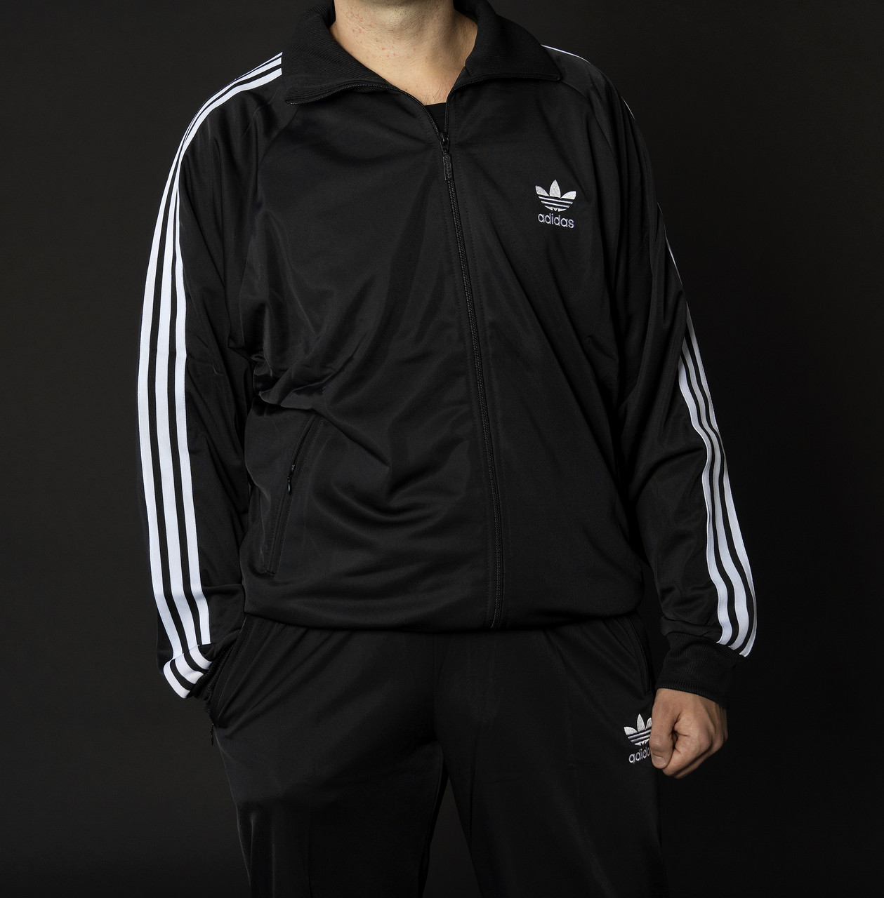 Чоловічий спортивний костюм адіас Класика чорний 90-х Adidas Австрія Спортивні костюми великі розміри