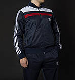 Чоловічий спортивний костюм Адідас МІКС Вінтаж синій 90-х Adidas Австрія Спортивні костюми великі розміри, фото 3