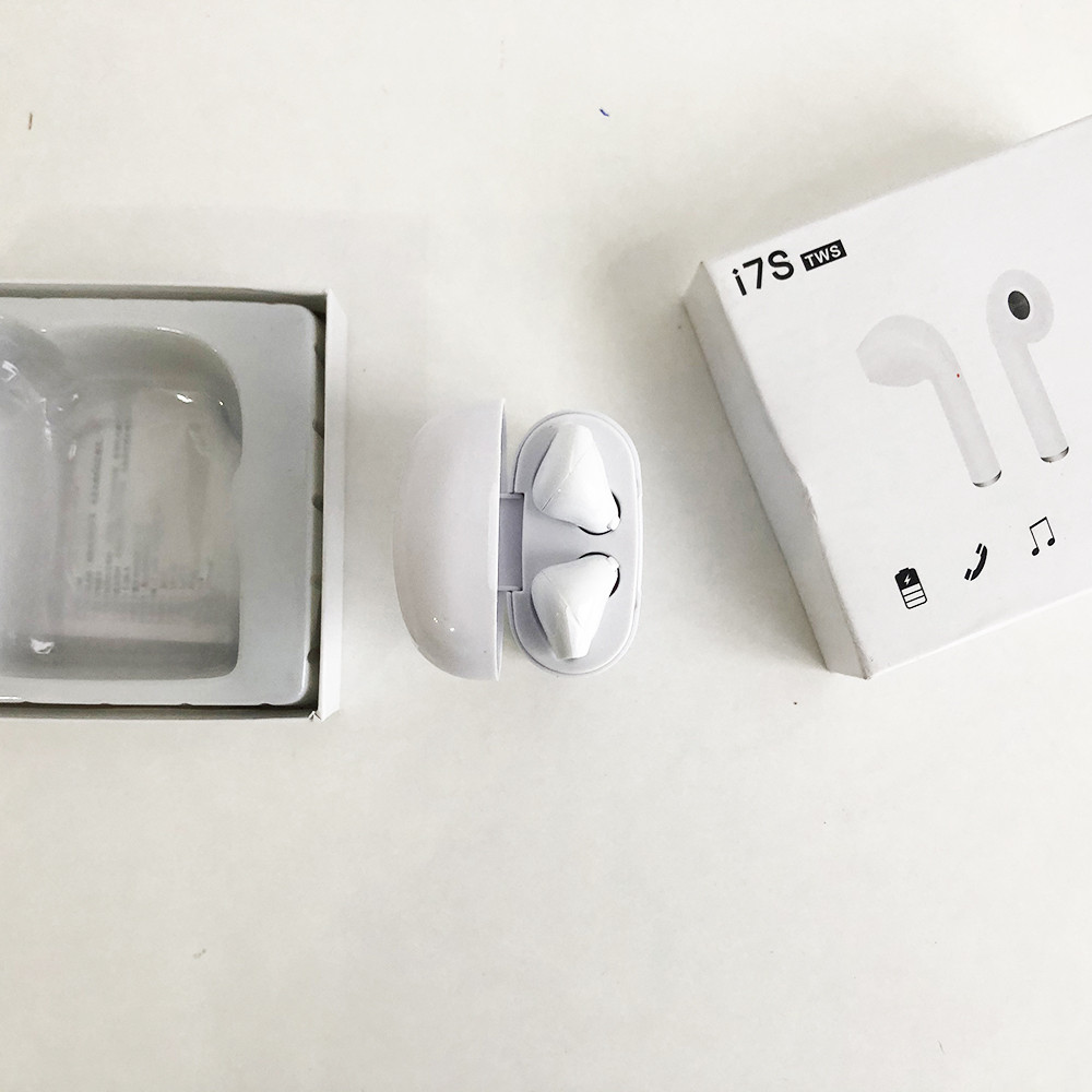 Бездротові Bluetooth навушники i7 mini TWS Stereo з боксом для зарядки. Колір білий (WS), фото 1