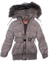 Куртка зимняя для девочки р.L, сиреневая однотонная 13934
