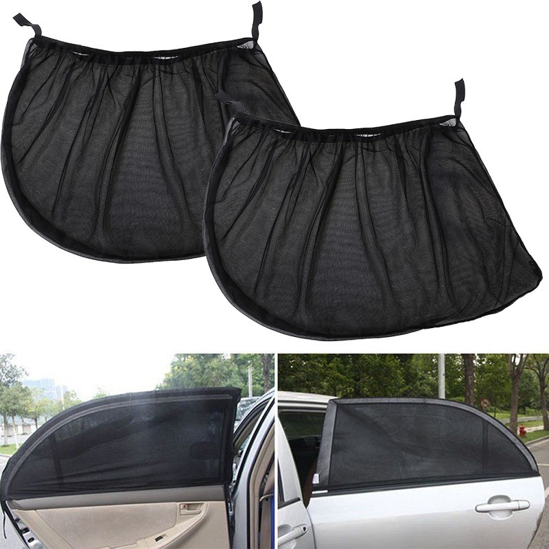Сонцезахисні шторки для авто універсальні 2 шт. сітки на вікна авто від сонця  ⁇  шторки в машину (ST)