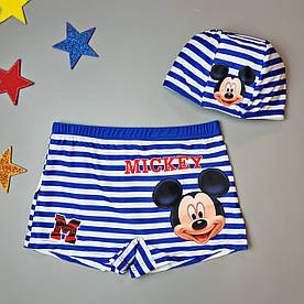 Плавки Mickey Mouse з шапочкою для хлопчика.  9-10 років