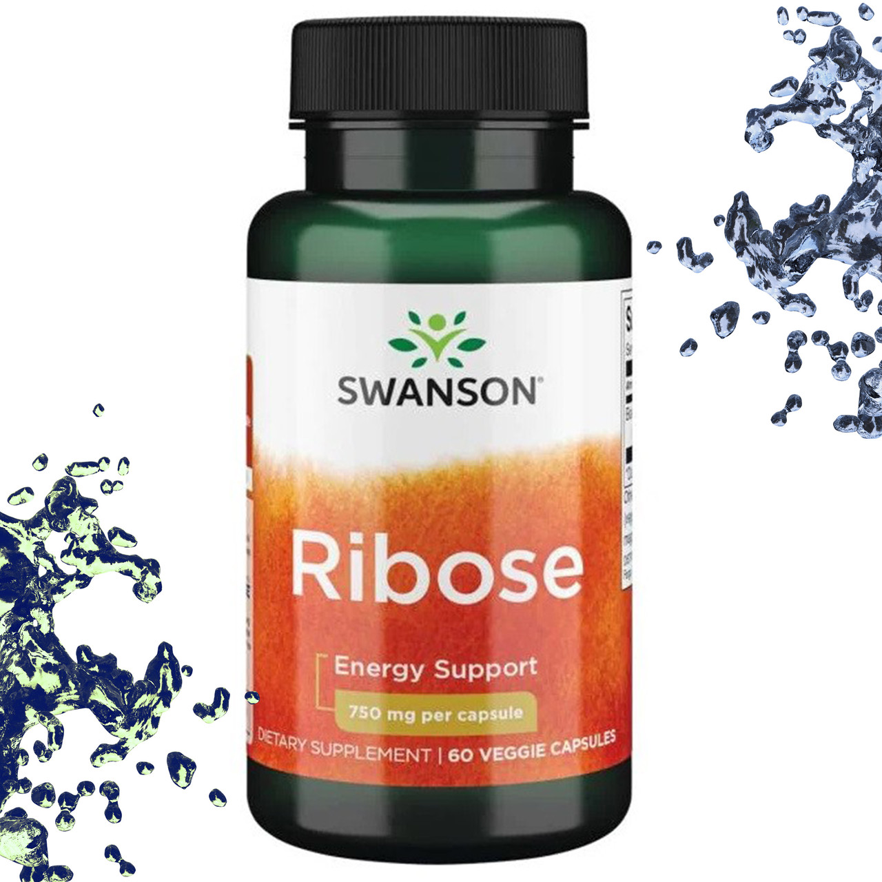 Добавка для метаболізму Swanson Ribose 750 мг (Рибоза) 60 вегетаріанських капсул, фото 1