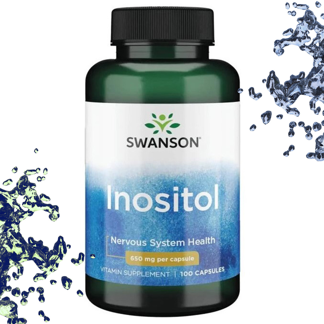 Інозитол Swanson Inositol 650 мг (для психічного та емоційного стану) 100 капсул