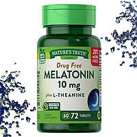 Мелатонін Nature's Truth Melatonin 10 мг plus L-Theanine (з Теаніном) 72 таблетки