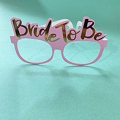 Окуляри на дівичник Bride To Be яскраво-рожеві, паперові