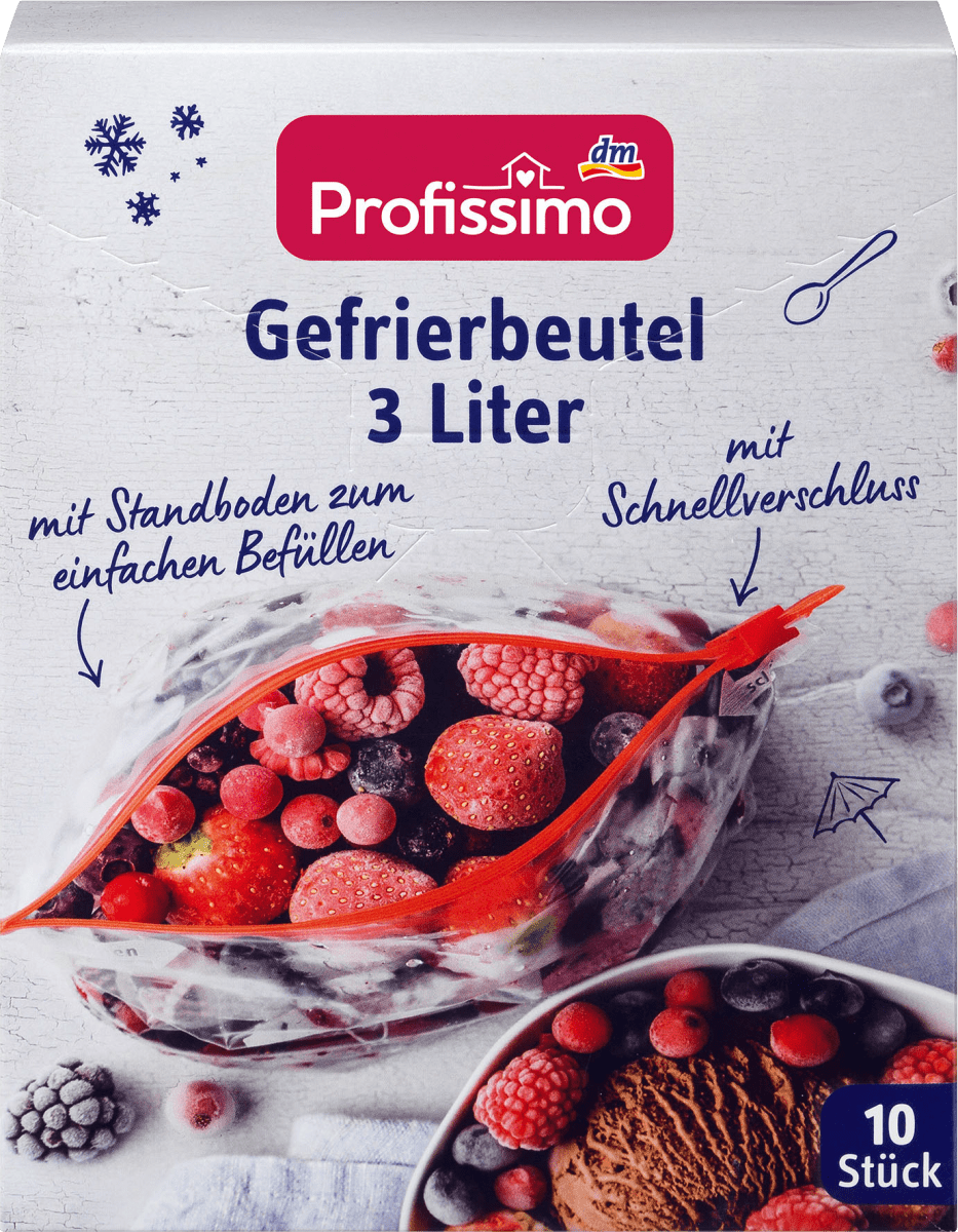 Пакети для заморозки Profissimo Gefrierbeutel 3 L, 10 шт.