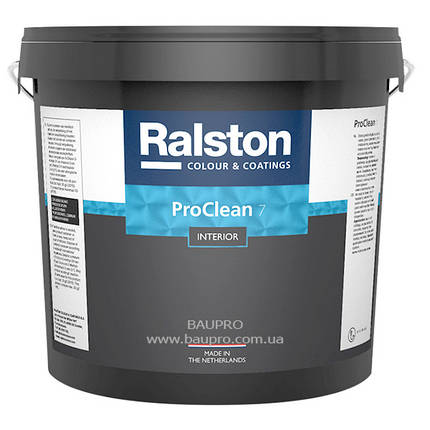 Фарба RALSTON Pro Clean 7 BW матова для стін, для внутрішніх робіт,10 л, фото 2