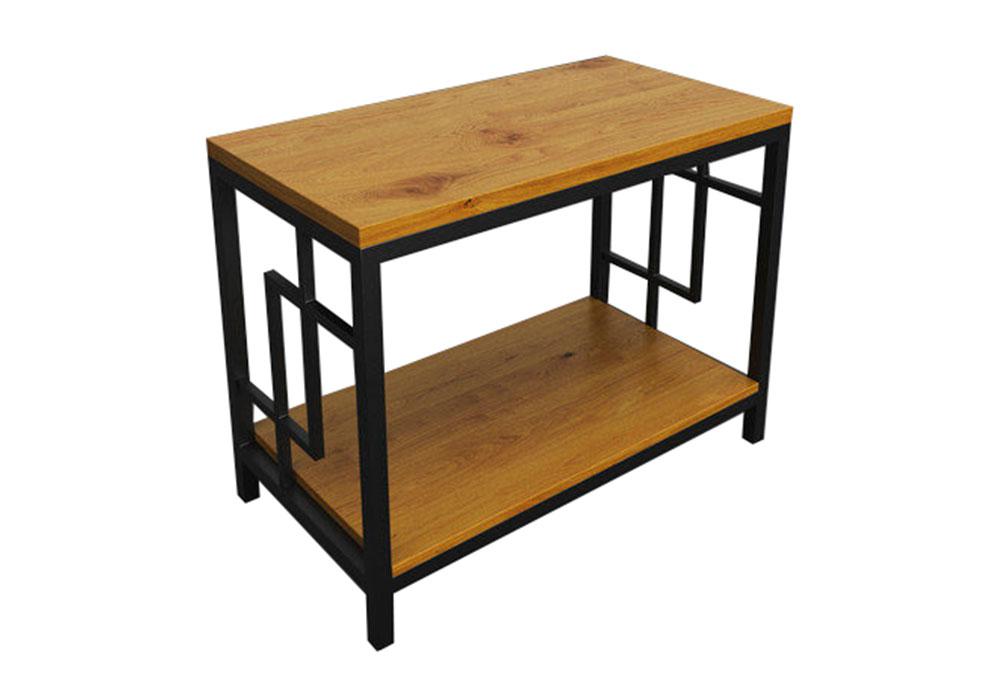 Журнальний стіл Брайтон метал чорний оксамит ДСП Файрвуд (Tenero TM)