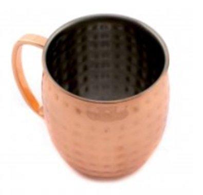 Кухоль нержавіюча сталь 480 мл мідним покриттям Московський мул рельєфна металева чашка