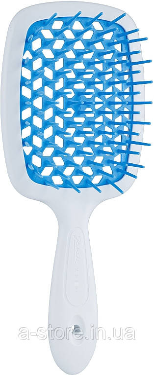 Гребінець Janeke 1830 Superbrush The Original Italian оригінал Джанк білий з блакитним